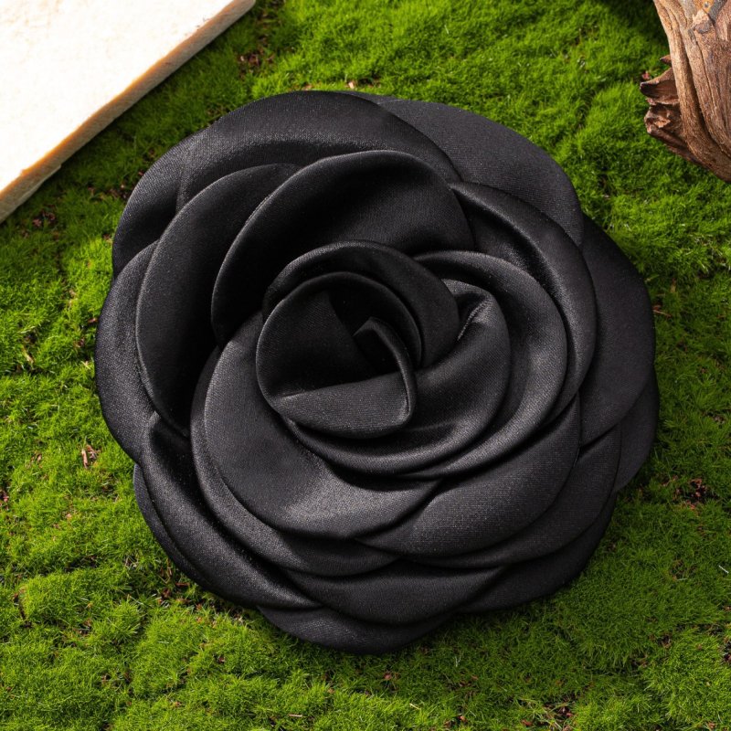 Virágkitűző kamélia, elegáns stílus, poliészter anyag, kézi készítés, testreszabható