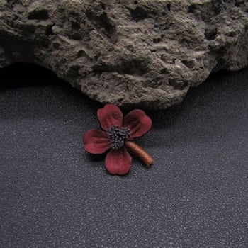 Брошка – флорална, оригинален дизайн, плат, подходяща за шал и яке, за сватба