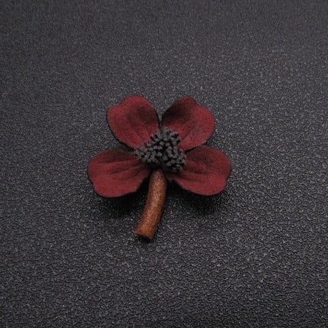 Брошка – флорална, оригинален дизайн, плат, подходяща за шал и яке, за сватба