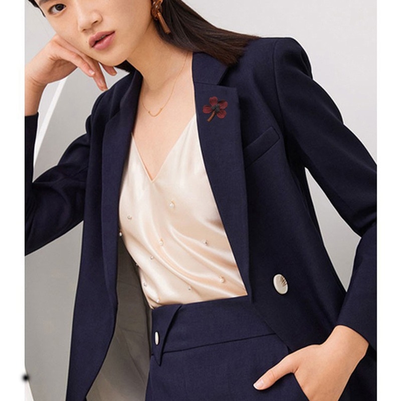 Брошка – флорална, оригинален дизайн, плат, подходяща за шал и яке, за сватба