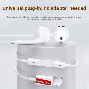 In-ear austiņas ar vadu savienojumu Lightning un USB-C (7. paaudze, dinamiskais draiveris, saderīgas ar iOS, 1,2 m kabelis)