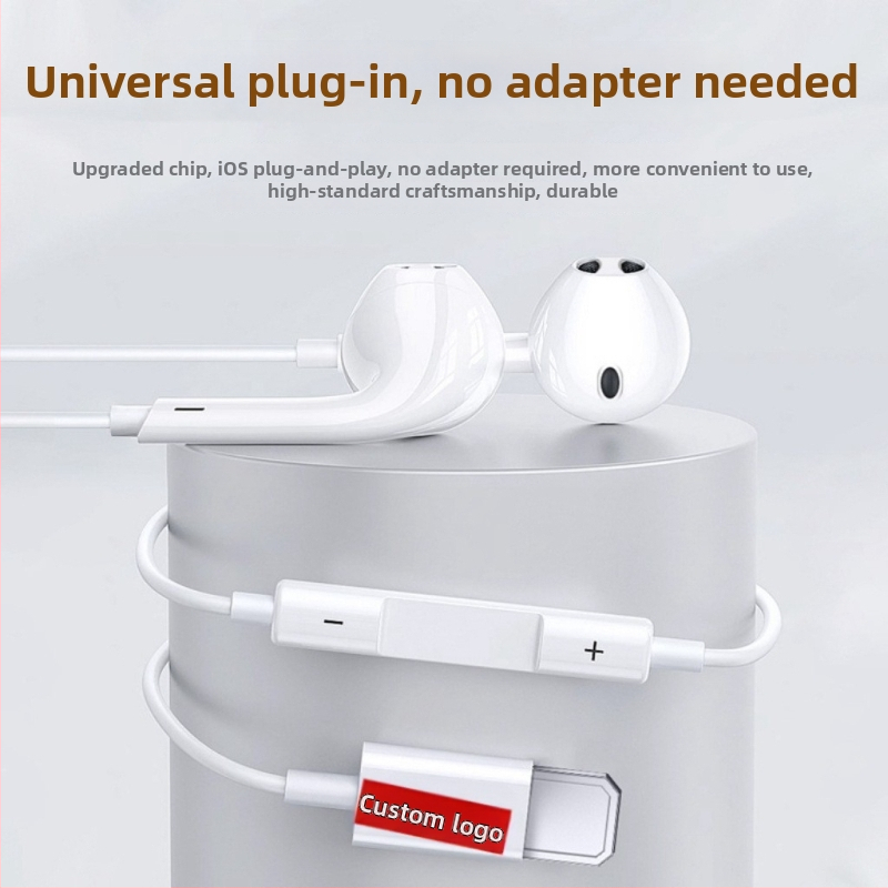 In-ear laidinės ausinės su Lightning ir USB-C jungtimis (7-osios kartos modelis, dinaminis draiveris, suderinama su iOS, 1,2 m kabelis)