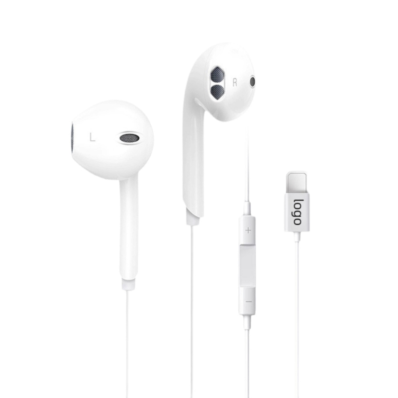 In-ear austiņas ar vadu savienojumu Lightning un USB-C (7. paaudze, dinamiskais draiveris, saderīgas ar iOS, 1,2 m kabelis)