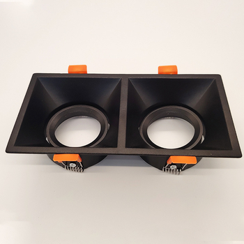 LED mennyezeti ház alumínium kivitel MR16/GU10 beépített készlettel, fém kivitel, polírozott és porfestett felület, modell 91 dupla gyűrű, lakossági és kereskedelmi felhasználásra