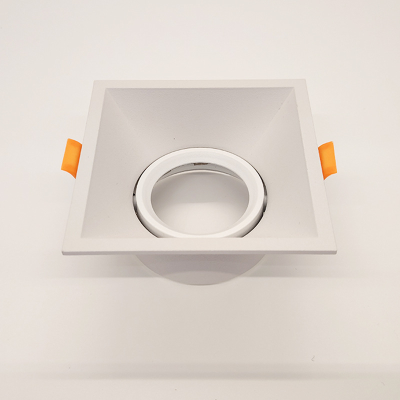 LED mennyezeti ház alumínium kivitel MR16/GU10 beépített készlettel, fém kivitel, polírozott és porfestett felület, modell 91 dupla gyűrű, lakossági és kereskedelmi felhasználásra