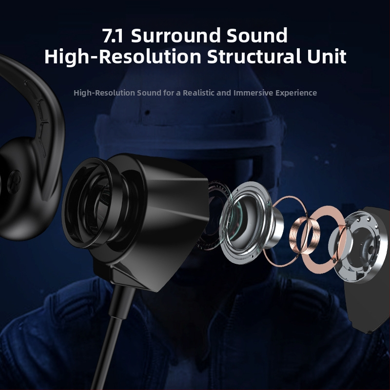 WJHH GM3 káblové in-ear slúchadlá s mikrofónom, 3,5 mm konektor, 1,2 m kábel, rozsah frekvencií 20–20000 Hz, impedancia 32 Ω
