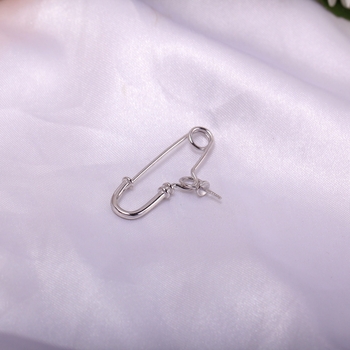 Брошка с перлена висулка – медно покрита с 18K златно финиш, U‑образен щифт, DIY аксесоар за бижута, двойно използване