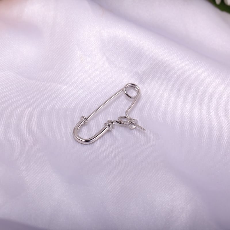 Брошка с перлена висулка – медно покрита с 18K златно финиш, U‑образен щифт, DIY аксесоар за бижута, двойно използване