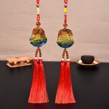 Γυάλινο κρεμαστό αυτοκινήτου για καθρέπτη οπισθοπορείας – στυλ κινεζικής παράδοσης, εσωτερική διακόσμηση, διακόσμηση αυτοκινήτου