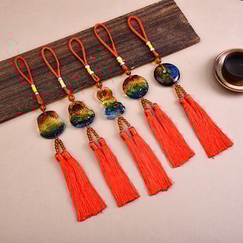 Γυάλινο κρεμαστό αυτοκινήτου για καθρέπτη οπισθοπορείας – στυλ κινεζικής παράδοσης, εσωτερική διακόσμηση, διακόσμηση αυτοκινήτου