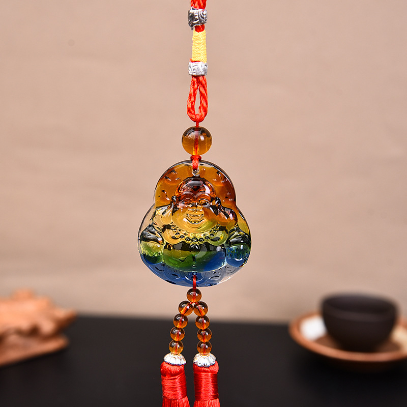 Γυάλινο κρεμαστό αυτοκινήτου για καθρέπτη οπισθοπορείας – στυλ κινεζικής παράδοσης, εσωτερική διακόσμηση, διακόσμηση αυτοκινήτου