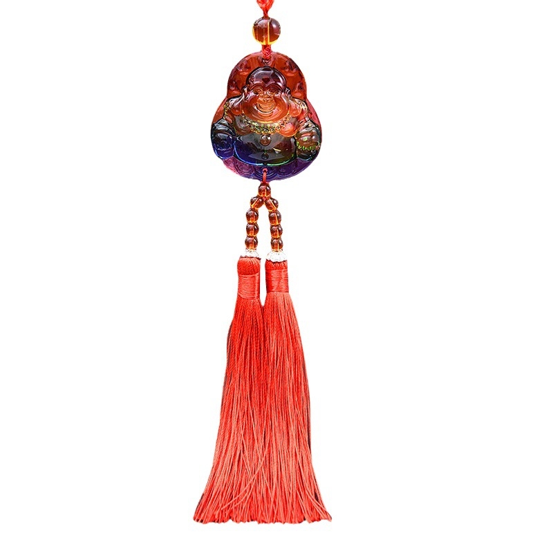 Γυάλινο κρεμαστό αυτοκινήτου για καθρέπτη οπισθοπορείας – στυλ κινεζικής παράδοσης, εσωτερική διακόσμηση, διακόσμηση αυτοκινήτου