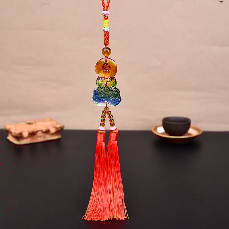 Γυάλινο κρεμαστό αυτοκινήτου για καθρέπτη οπισθοπορείας – στυλ κινεζικής παράδοσης, εσωτερική διακόσμηση, διακόσμηση αυτοκινήτου