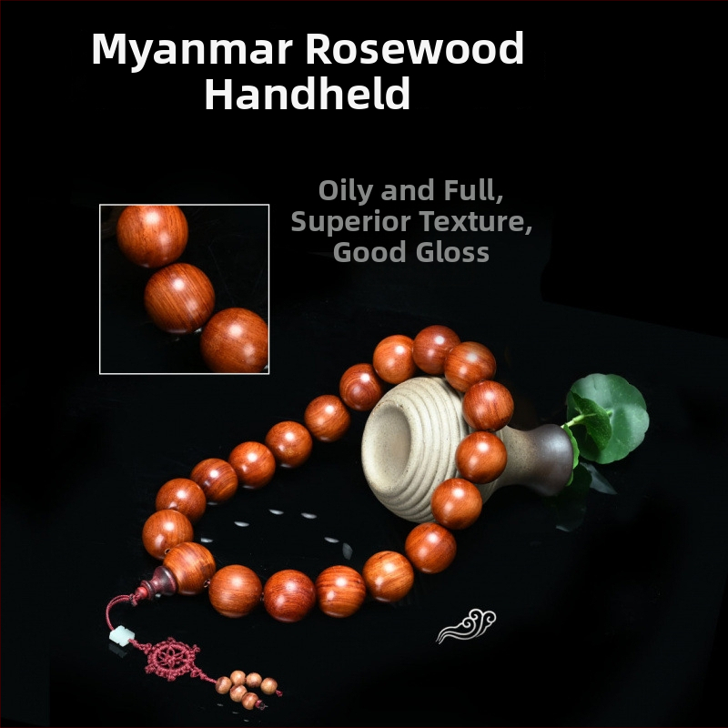 Ξύλινο βραχιόλι με χάντρες - χειροποίητο, εθνοτικό στυλ, unisex, προσαρμογή