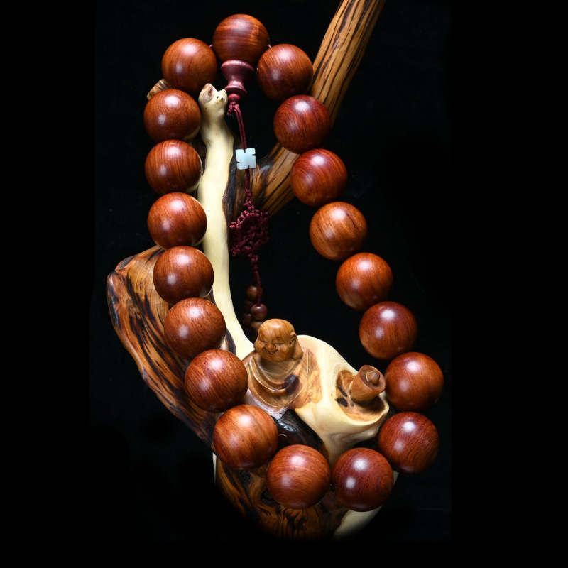 Ξύλινο βραχιόλι με χάντρες - χειροποίητο, εθνοτικό στυλ, unisex, προσαρμογή