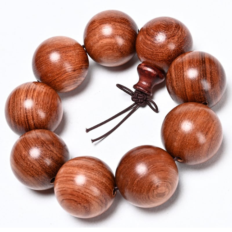 Ξύλινο βραχιόλι με χάντρες - χειροποίητο, εθνοτικό στυλ, unisex, προσαρμογή