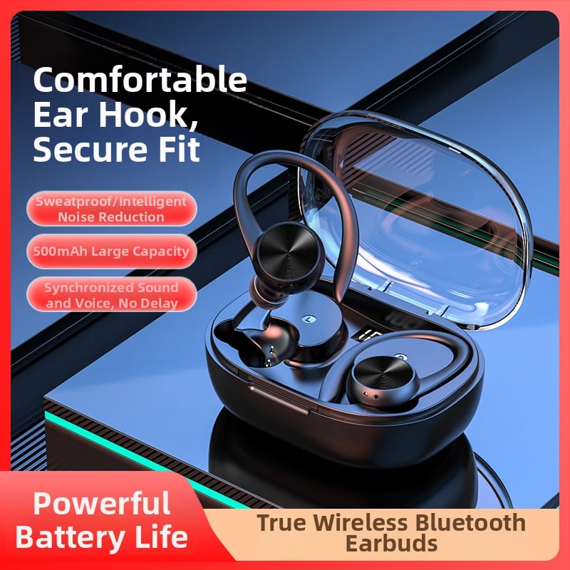 Căști Bluetooth Q36 cu design cu cârlig pentru ureche, fără fir, rază 10 m, Bluetooth 5.3, autonomie 4–8 ore, model privat