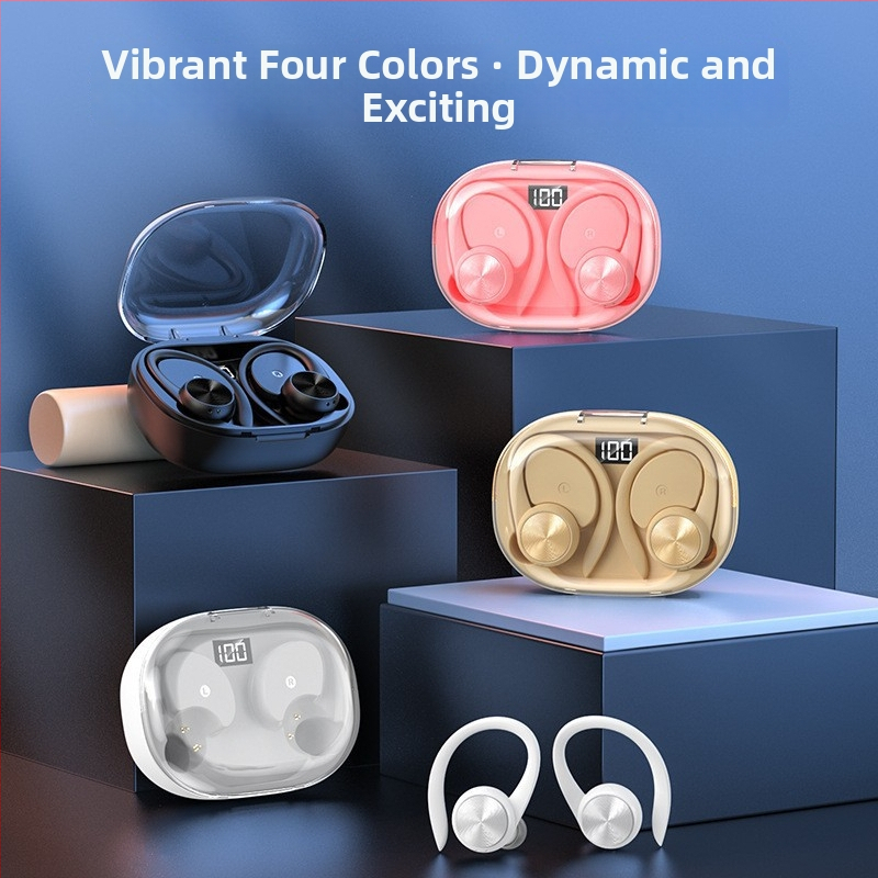 Căști Bluetooth Q36 cu design cu cârlig pentru ureche, fără fir, rază 10 m, Bluetooth 5.3, autonomie 4–8 ore, model privat