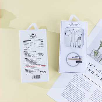 In-ear slúchadlá s káblom Type-C s mikrofónom, model ki-351, dĺžka káblu 1,2 m