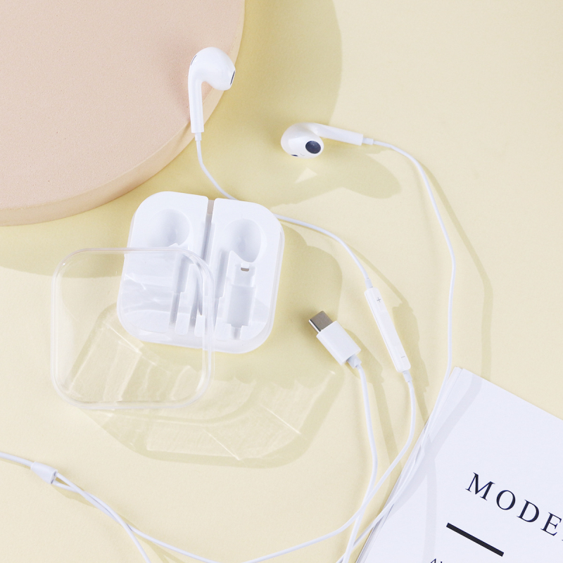 In-ear slúchadlá s káblom Type-C s mikrofónom, model ki-351, dĺžka káblu 1,2 m