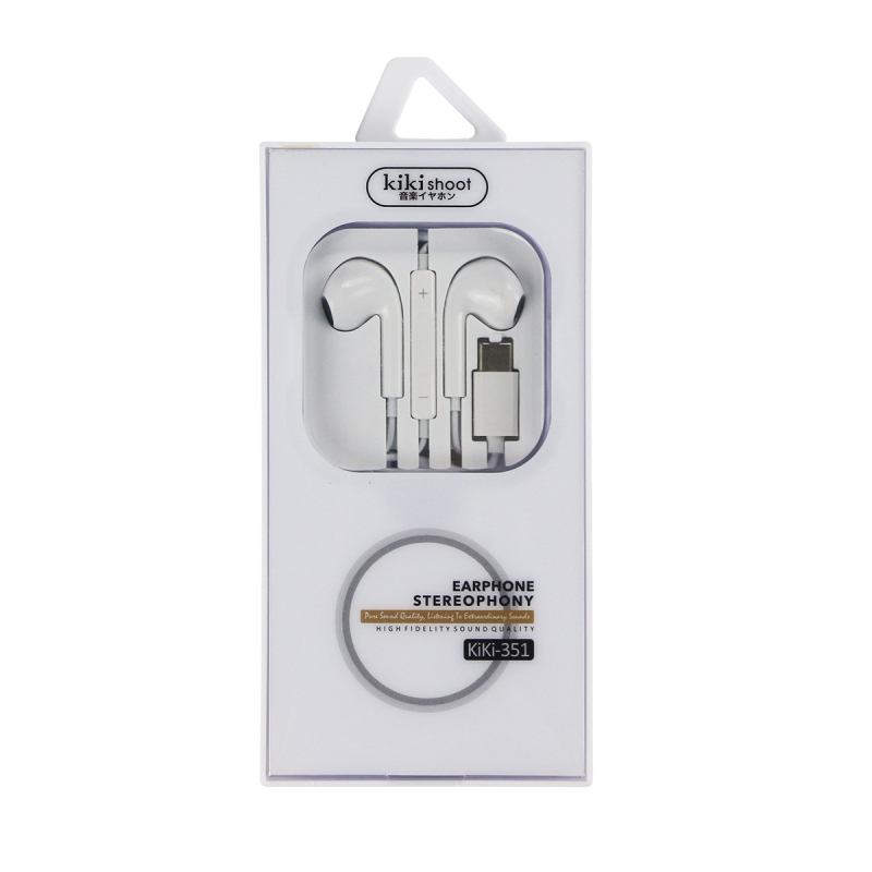 In-ear slúchadlá s káblom Type-C s mikrofónom, model ki-351, dĺžka káblu 1,2 m