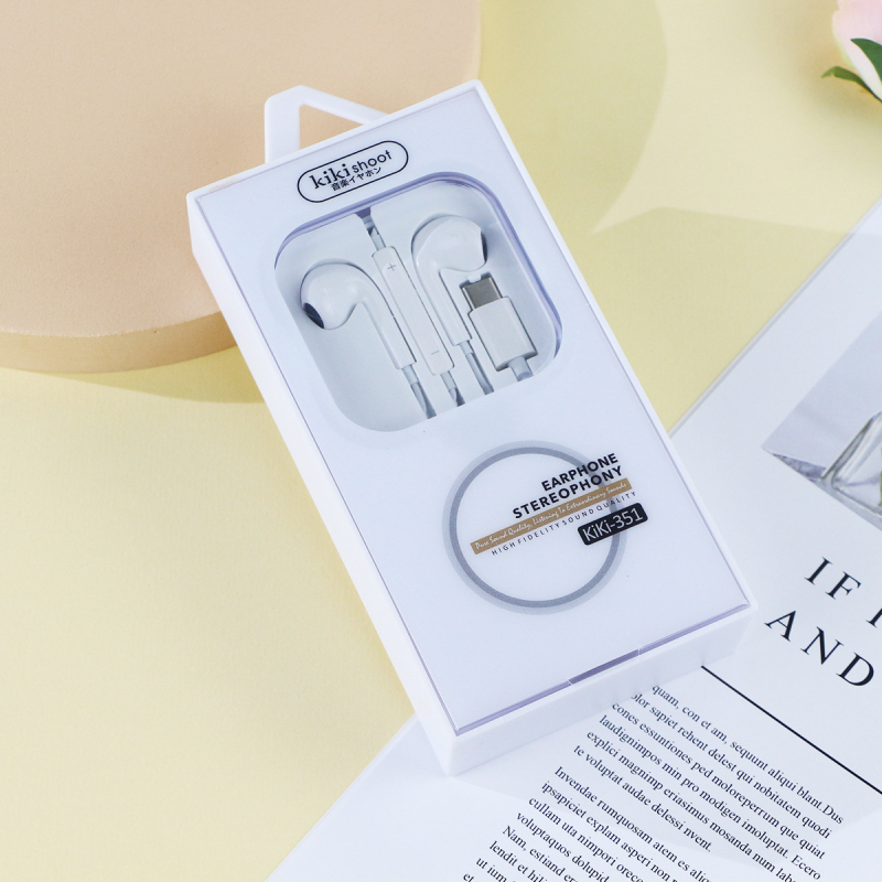 In-ear slúchadlá s káblom Type-C s mikrofónom, model ki-351, dĺžka káblu 1,2 m