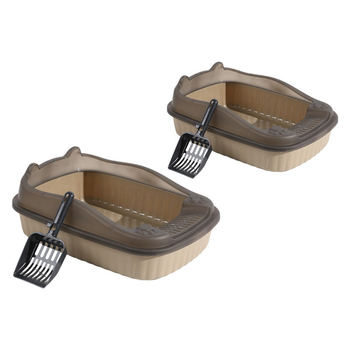 Macska almotálca anti-splash kialakítással, fél-zárt dizájn, kölyökmacskáknak, PP anyag