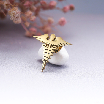 Rozsdamentes acélból készült kitűző, dupla kígyó motívum, elektroplakolás, uniszex, személyes stílus