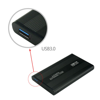 SATA merevlemez külső tok USB 3.0, alumínium ötvözet, külső tokozás, támogatás akár 2000 GB