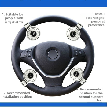 Posilňovacia guľa volantu pre auto s guľovým ložiskom – ABS materiál, univerzálna kompatibilita, hmotnosť 0.13 kg, Car Hongsheng