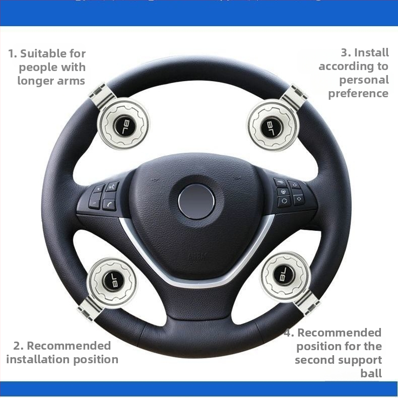 Posilňovacia guľa volantu pre auto s guľovým ložiskom – ABS materiál, univerzálna kompatibilita, hmotnosť 0.13 kg, Car Hongsheng