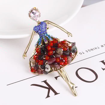 Broš od legure, cvjetni oblik, elektroplatirani premaz, vintage umjetnički stil, za žene