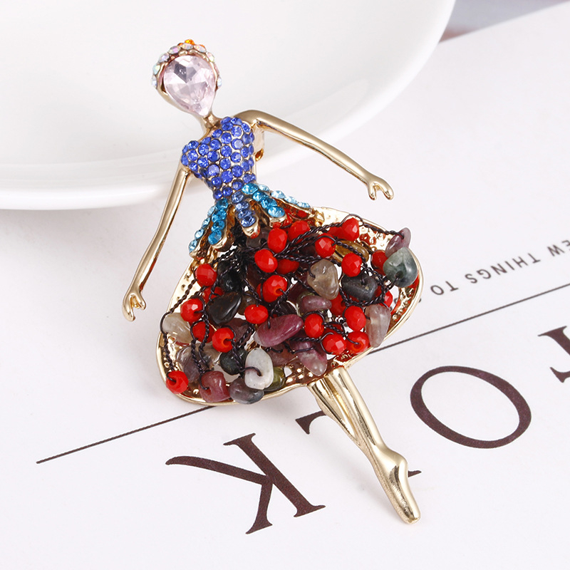 Broš od legure, cvjetni oblik, elektroplatirani premaz, vintage umjetnički stil, za žene