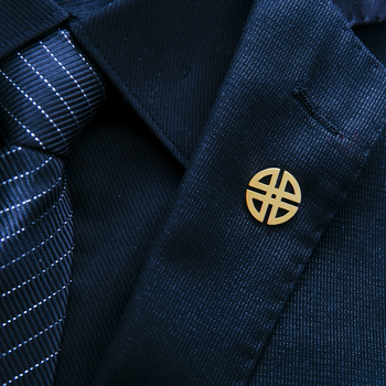 Kelta szimbólum kitűző, rozsdamentes acél, retro stílus, geometriai dizájn, elektroplatált, esküvői ajándék