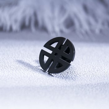 Kelta szimbólum kitűző, rozsdamentes acél, retro stílus, geometriai dizájn, elektroplatált, esküvői ajándék