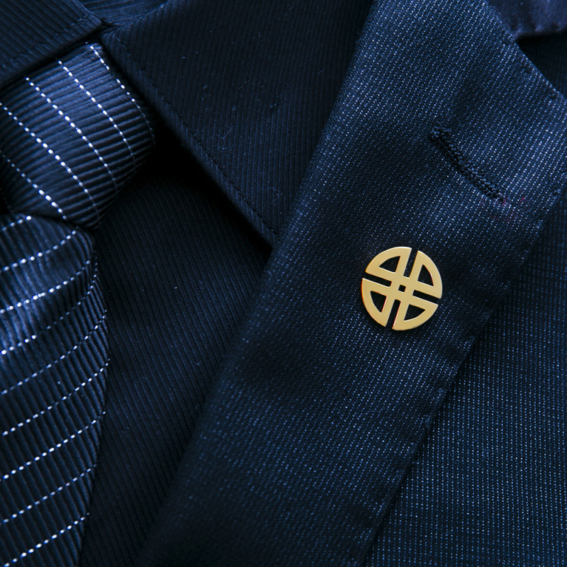 Kelta szimbólum kitűző, rozsdamentes acél, retro stílus, geometriai dizájn, elektroplatált, esküvői ajándék