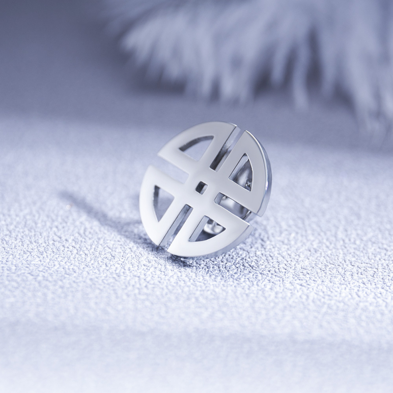 Kelta szimbólum kitűző, rozsdamentes acél, retro stílus, geometriai dizájn, elektroplatált, esküvői ajándék