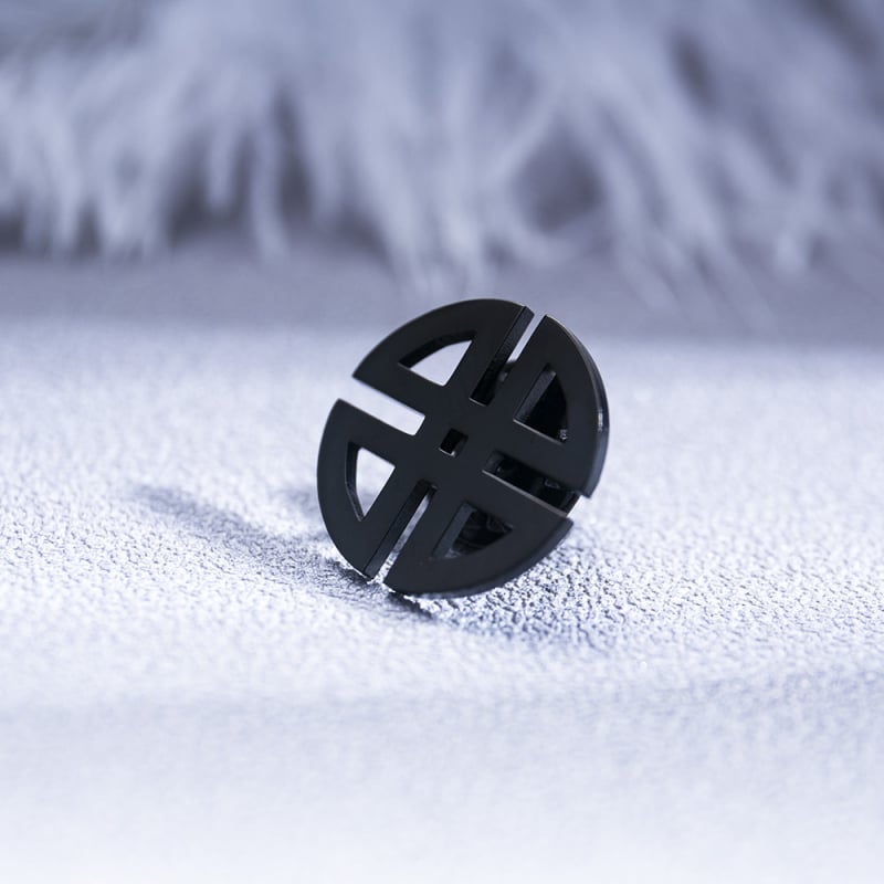 Kelta szimbólum kitűző, rozsdamentes acél, retro stílus, geometriai dizájn, elektroplatált, esküvői ajándék