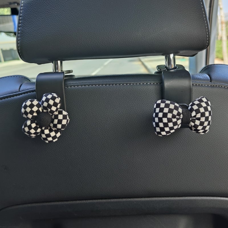 Άγκιστρο εσωτερικού αυτοκινήτου για την πλάτη του μπροστινού καθίσματος – απλό πλαστικό άγκιστρο αποθήκευσης με καρό σχέδιο