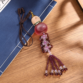 Ρητίνη κρυστάλλινο γκούρντ αυτοκινήτου αρωματοθεραπείας με φιάλη αιθέριου ελαίου, παραδοσιακό κινεζικό στυλ