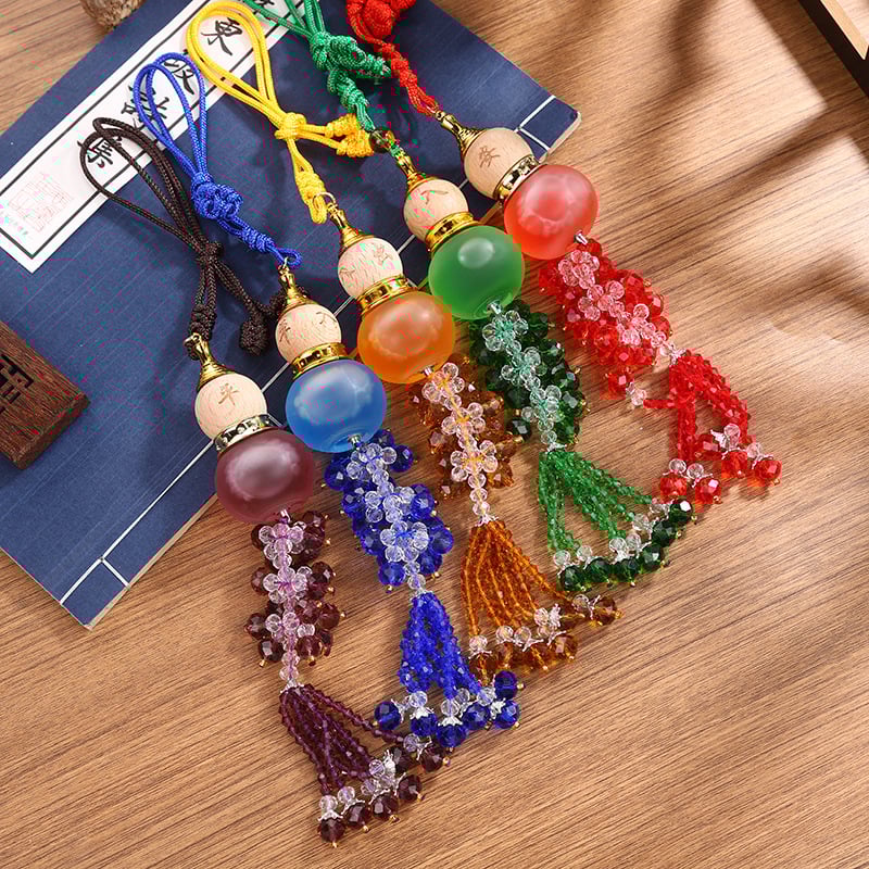 Ρητίνη κρυστάλλινο γκούρντ αυτοκινήτου αρωματοθεραπείας με φιάλη αιθέριου ελαίου, παραδοσιακό κινεζικό στυλ