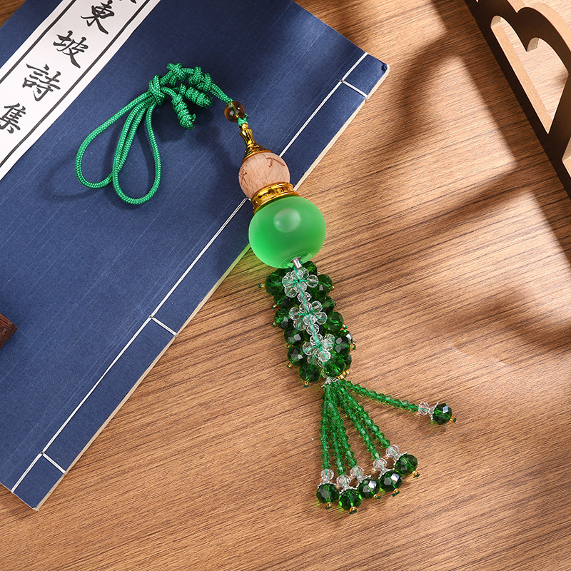 Ρητίνη κρυστάλλινο γκούρντ αυτοκινήτου αρωματοθεραπείας με φιάλη αιθέριου ελαίου, παραδοσιακό κινεζικό στυλ