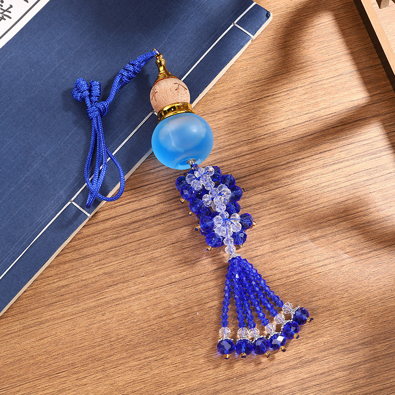 Ρητίνη κρυστάλλινο γκούρντ αυτοκινήτου αρωματοθεραπείας με φιάλη αιθέριου ελαίου, παραδοσιακό κινεζικό στυλ