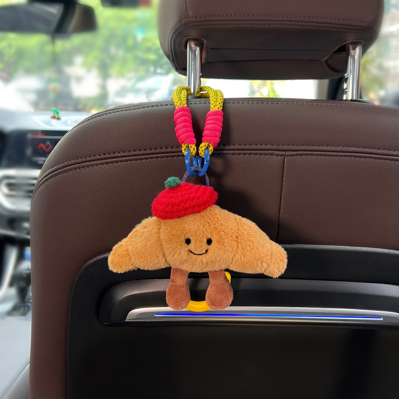 Cârlig de depozitare auto, pluș, stil modern, Flower Rain Night