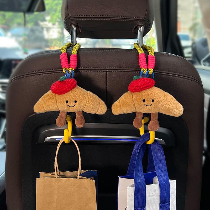 Cârlig de depozitare auto, pluș, stil modern, Flower Rain Night