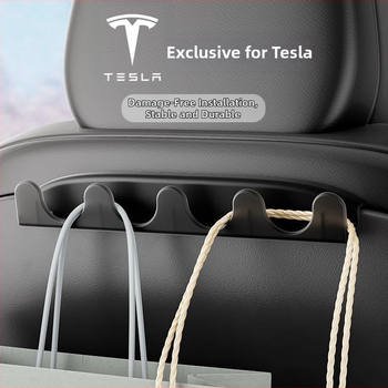 Háčik do auta na zadné sedadlo na skladovanie, kompatibilný s Tesla Model 3/Y, plast, minimalistický štýl