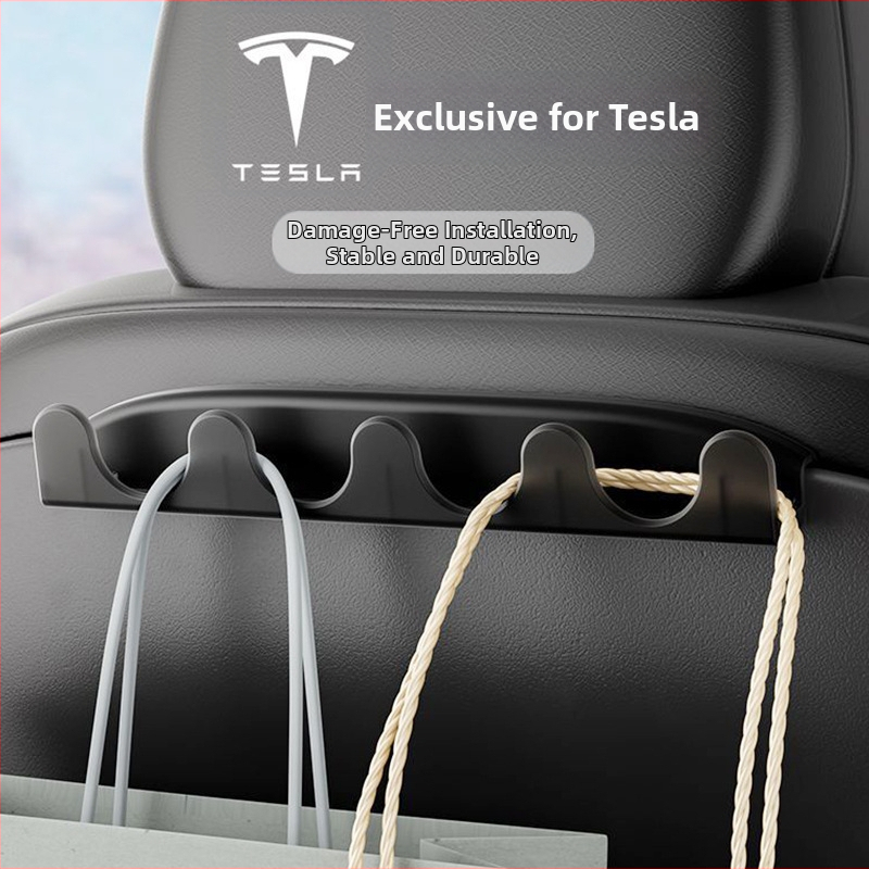 Háčik do auta na zadné sedadlo na skladovanie, kompatibilný s Tesla Model 3/Y, plast, minimalistický štýl