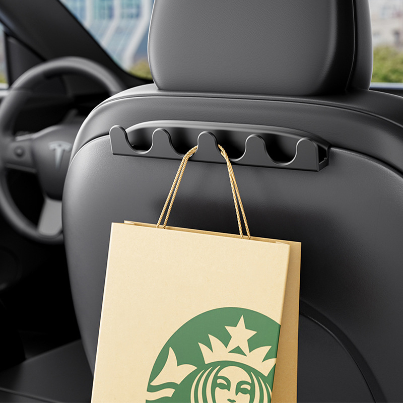 Άγκιστρο για το πίσω κάθισμα αυτοκινήτου, για αποθήκευση, συμβατό με Tesla Model 3/Y, πλαστικό, μινιμαλιστικό στυλ