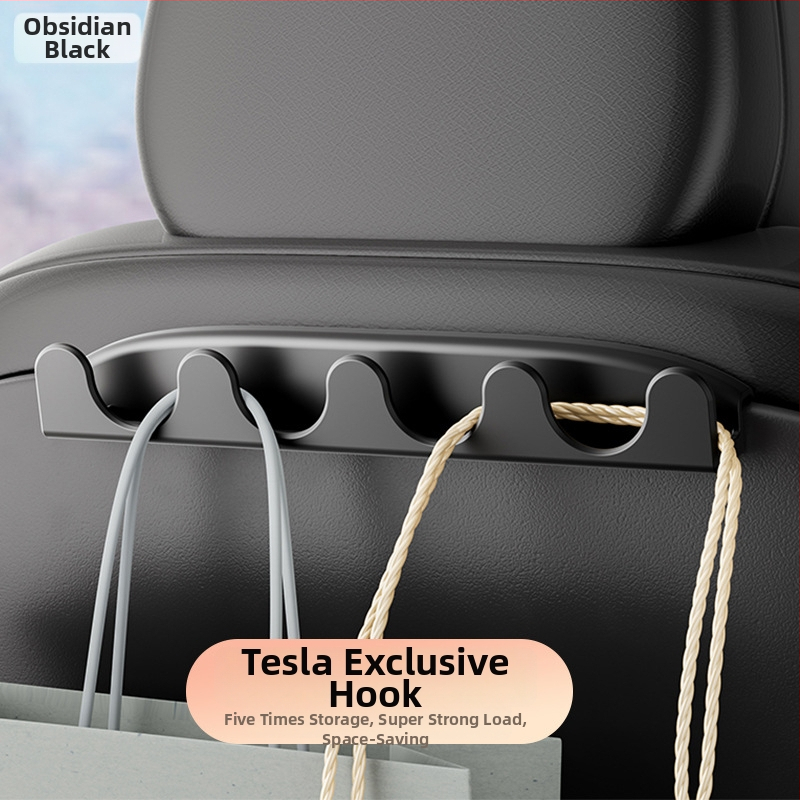 Háčik do auta na zadné sedadlo na skladovanie, kompatibilný s Tesla Model 3/Y, plast, minimalistický štýl