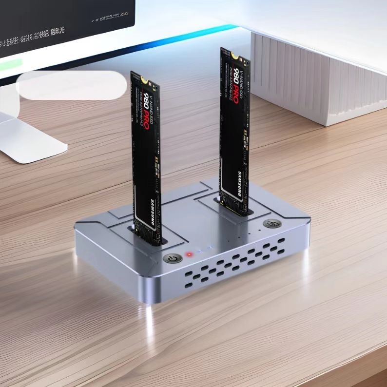 M.2 dvostruki protokol klon stanica s dvostrukim utorima (SATA/NVMe), offline kopiranje, podrška 16TB